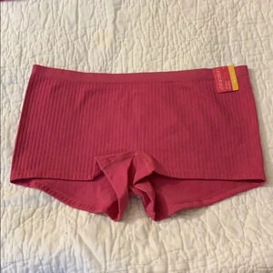 Xhilaration Boyshorts Seamless Ribbed Pink Boy Shorts Panty NWT